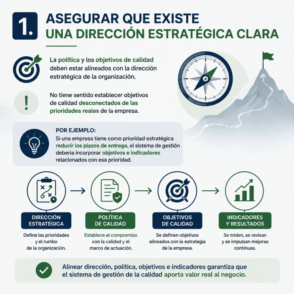 Asegurar que existe una dirección estratégica clara