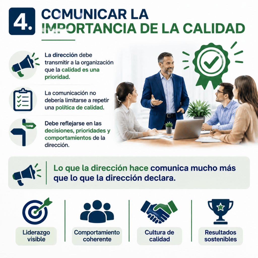 Comunicar la importancia de la calidad