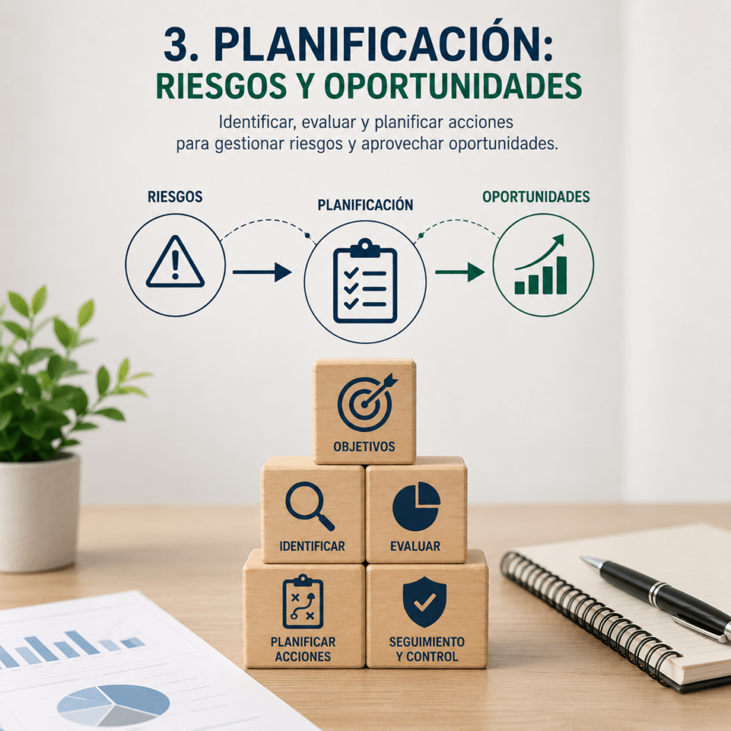 ISO 9001-2026. Planificación riesgos y oportunidades