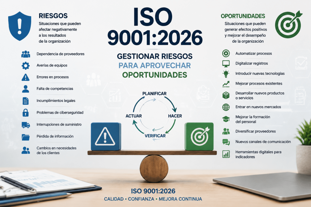 Riesgos y oportunidades iso 9001-2026